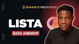 How To Get $500 on Lista Dao Binance Megadrop