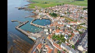 St Monans drone video, St Monans Kirk, St Monans Holiday Park, St Monans Windmill, Fife.