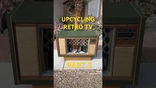 Part 3: Upcycling Retro TV! Follow for more #furnitureflip and #diy ideas with us!  #retro #shorts