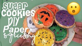 HALLOWEEN SUGAR COOKIES PAPER SQUISHY TUTORIAL!