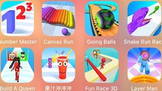 Number Master,Canvas Run,Going Balls,Snake Run Race,Layer Man,Fun Race 3D,Juice Run,Build A Queen