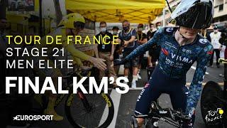 COMPLETE DOMINATION!  | Tour de France Stage 21 Final Kilometres | Eurosport Cycling