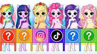 SOCIAL MEDIA Fashion For MLP Twilight Sparkle Pregnant & Friends | DIYs Paper Doll & Craft