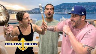 2 BELOW DECK CHEFS GET COMPETITIVE ON A CATAMARAN!!  - (Episode 301)