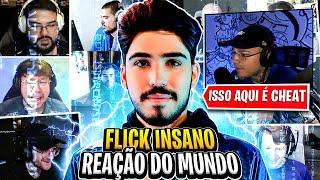 REAÇÃO DOS STREAMERS ao FLICK INSANO do ASPAS NA SMOKE LEVANDO A JETT!