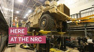 Here at the NRC: Researchers shake huge vehicles to the breaking point