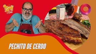 Pechito de cerdo al horno con vegetales