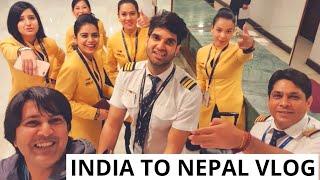 Short Trip from New Delhi, India to Kathmandu, Nepal with Flight full of Air Hostess: VLOG