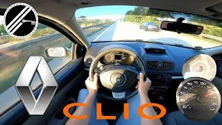 Renault Clio III 1.2 16V R 75 PS Top Speed Drive On German Autobahn With No Speed Limit POV