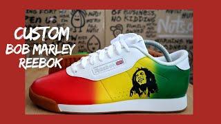 Reebok Classic White | Bob Marley Remix Rasta Custom Shoes 2020