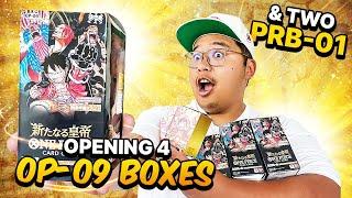 OP-09 EARLY LOOK! Opening 6 Boxes of OP-09 & PRB-01 One Piece TCG Booster, Four Emperors (Japanese)