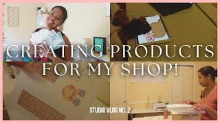 Small Business Diaries  Working on Products for My Planner and Stationery Shop  Studio Vlog No. 2