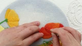 Needle Felting Kit for Beginners, Including Wool Roving, Picture Frame,Painting and Felting Tool