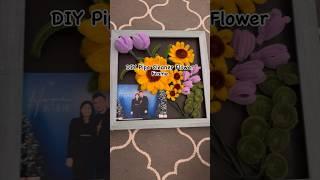 DIY Pipe Cleaner Flower Frame. #diyartandcraft #diyflower