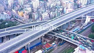 Elevated Expressway Dhaka Aerial view l stock footage l Free 4k Drone Video no Copyright (Hakaluki)