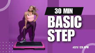 30 Min BEGINNER BASIC STEP AEROBICS Workout Video - 126 BPM - #371