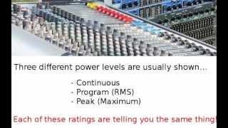 What do speaker power ratings mean?   We look at continuous, RMS, and peak