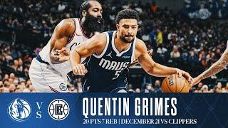 Quentin Grimes (20 Points) Highlights vs. Clippers | December 21, 2024