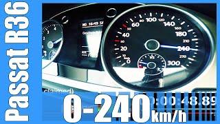 VW Passat R36 Acceleration 3.6 V6 FSI FAST! 0-240 km/h LAUNCH CONTROL