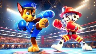 CHASE x MARSHALL Intense Boxing Match! Who Will Win? | Paw Patrol Ultimate Rescue | Rainbow 3