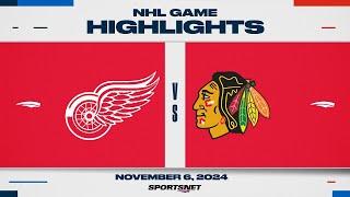 NHL Highlights | Red Wings vs. Blackhawks - November 6, 2024