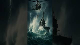 Warship Sinking! Helicopter’s Last-Minute Rescue Mission"