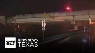 18-wheeler strikes guardrail in Fort Worth, causing delays on I-35W