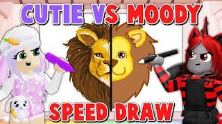 CUTIE vs MOODY in Speed Draw! | Roblox