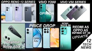 Tech News #12Vivo V50 | Price Cut | infinix note 50 | redmi a5 | oppo reno 13f | realme note 60x