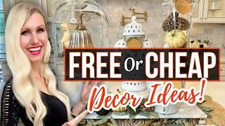 *FREE or CHEAP* DIY HOME DECOR + FALL DECORATING IDEAS!