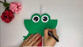 手工DIY 折纸教程 小青蛙 节日生日礼物亲子活动 幼儿手工教育 diy教学Hand-painted,Handwork,origami tutorial,funny