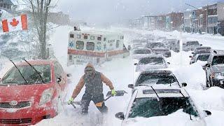 Ontario Buried in Snow Today! Massive Snowstorm hit Canada