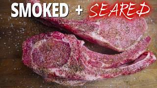 Pork chops reverse seared like a steak?  OH YES!