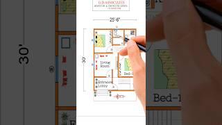 765 Sqft 2bhk house design with floor plan | #housedesign #floorplan #2bhkhouseplan