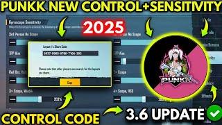 PUNKK 3.6 PUBG NO RECOIL/ZERO RECOIL SENSITIVITY CODE | NEW BGMI BEST SENSITIVITY SETTINGS