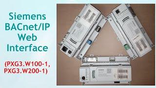 #BACnet IP Web Interface#Siemens Web Interface