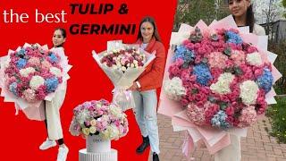 How to wrapp small bouquet with Tulip & Germini• Buy Mr_florista |