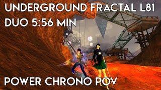 Gw2 [qT] Underground Fractal (L81) Duo Record 5:56 min | Lost in Portal PoV (PChrono)