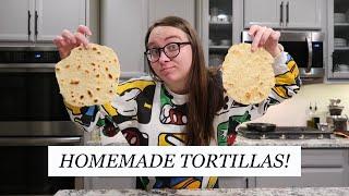 My First Attempt Making Homemade Tortillas || Cooking Vlog