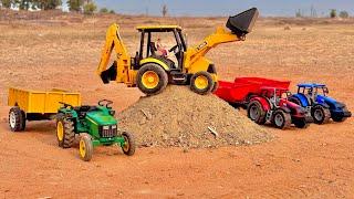 Tractor Accident John deere 5405 full loaded from JCB backhoe loader 3dx | Mahindra 575 |New Holland