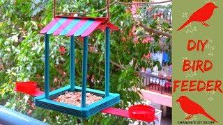How to Make a Bird Feeder || DIY Popsicle Stick Bird Feeder || Popsicle Sticks Craft Ideas ||