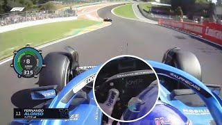 Alonso is super precise on when to use the overtake button