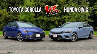 2025 Toyota Corolla vs 2025 Honda Civic Compared | Sedans Clash!