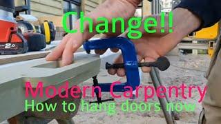 Modern Carpentry and Change!!! Hanging doors the modern way with MDF door linings and new hinge jig