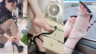 Ladies  elegant Pencil Heel Summer Shoes Sandals Slippers Best Footwear Collection