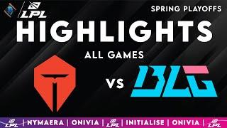 TES vs BLG ALL GAMES Highlights | LPL Playoffs 2025 | Top Esports vs Bilibili Gaming by Onivia