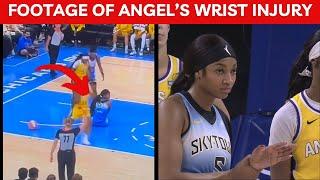 Here's how Angel Reese injured her wrist against the LA Sparks | In game footage