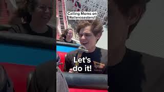 She Called Her Mom While on a Rollercoaster!! #Funny #Entertainment #Publicinterview #Viral #Shorts