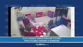 Dupla invade sorveteria em Tucuruí para roubar dinheiro e bombons