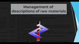 Types of raw material descriptions in ChemGes; by DR-Software